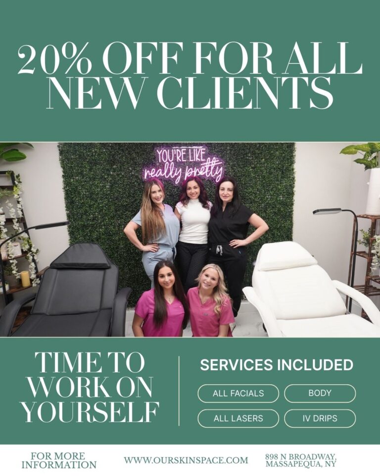 Skin Space new client promotion 20 percent off